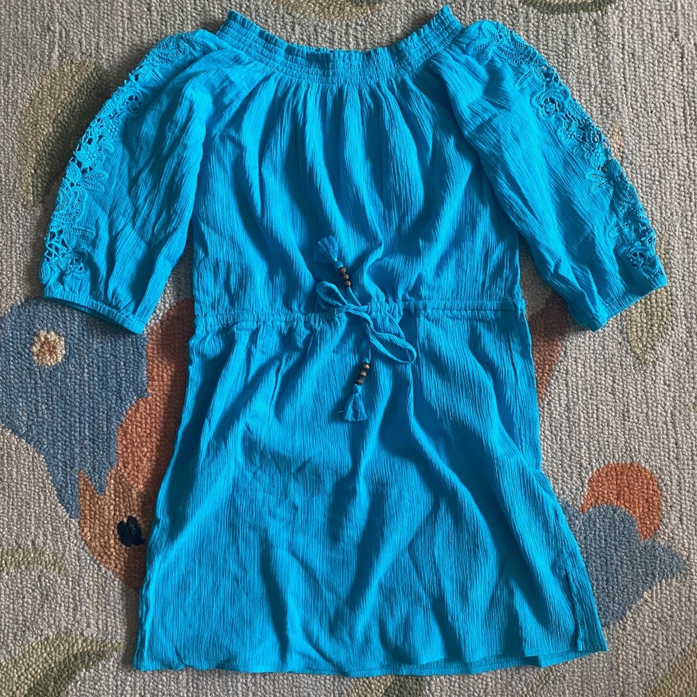 Talbots I 2013 I Aqua Blue Cotton Dress